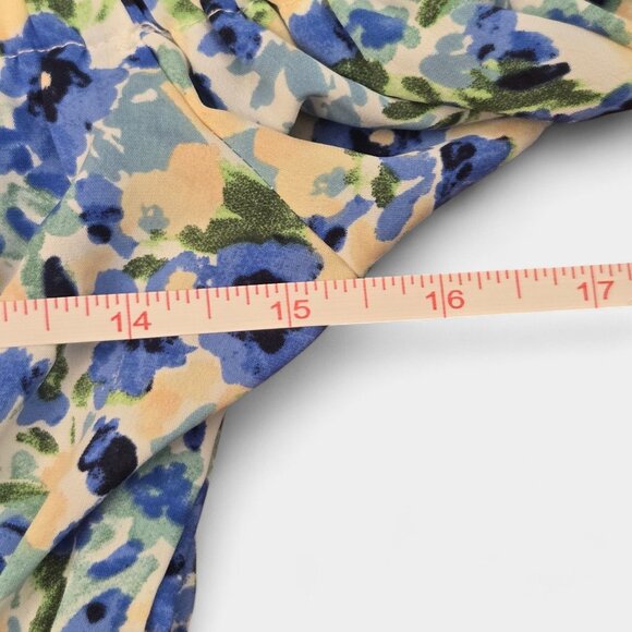 Altar’d State Short Sleeve Floral Smocked Crop Top Multicolor S Girly Coquette - Picture 6 of 7